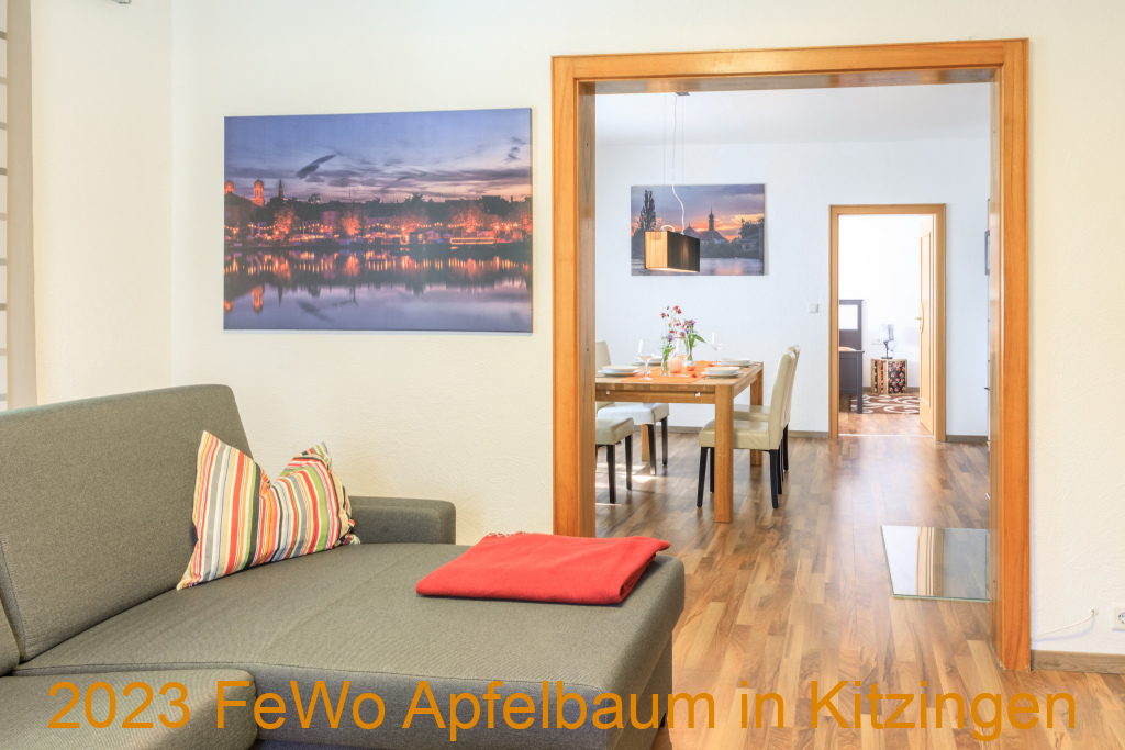 Wohnzimmer Ferienwohnung in Kitzingen